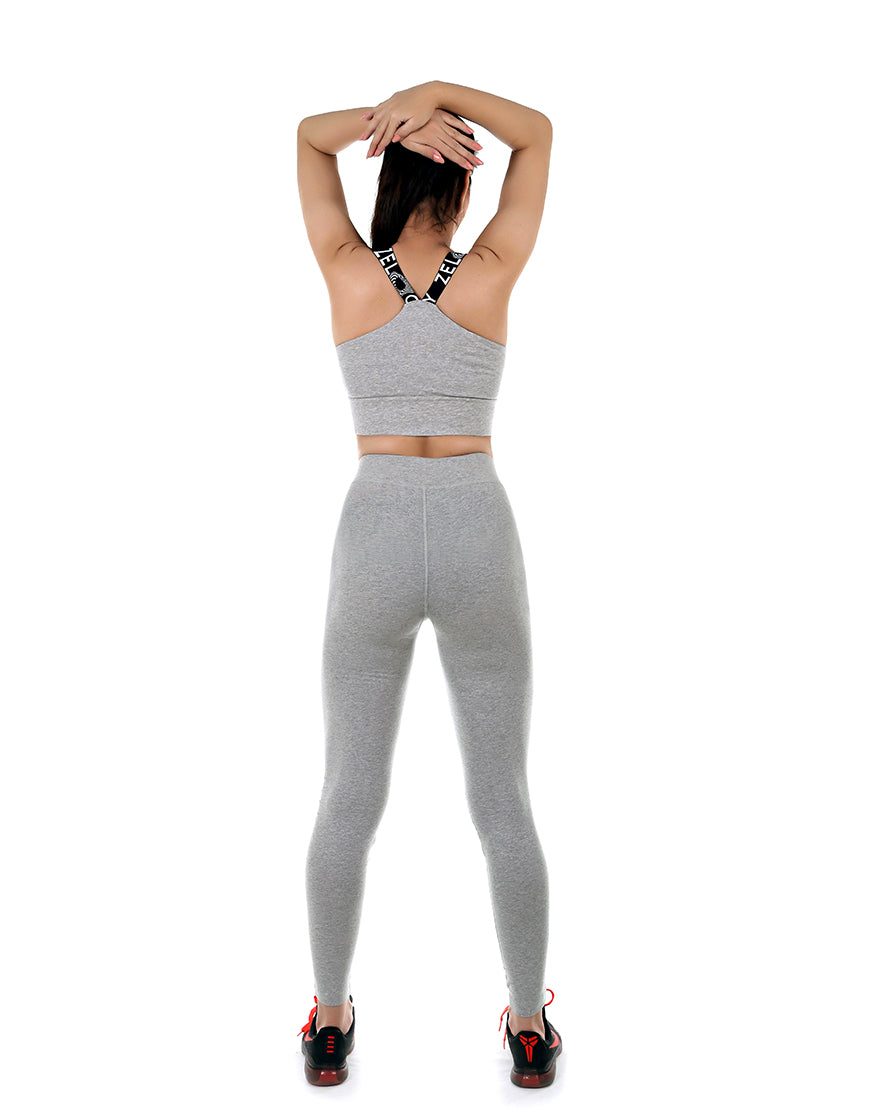 COTTON ACTIVE TIGHTS-GREY