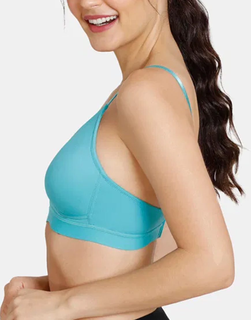 LIGHTLY PADDED NON WIRED T SHIRT BRA-TURQUOISE