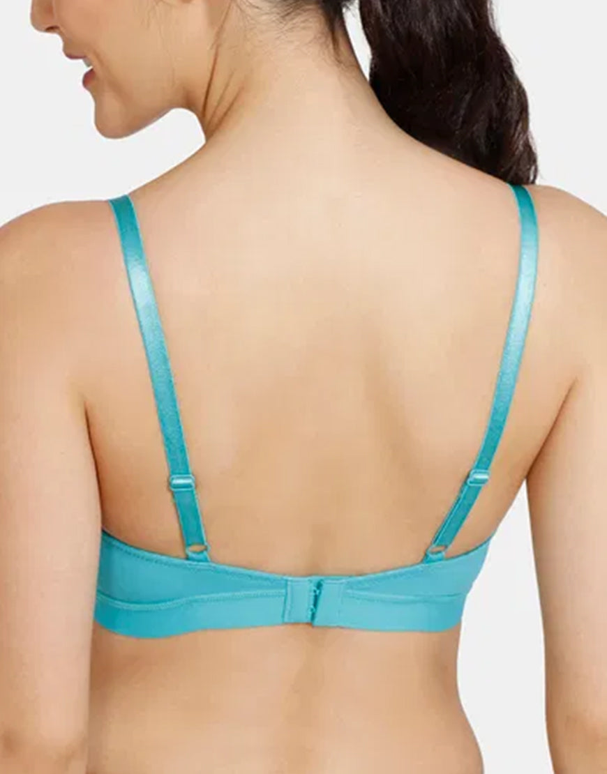 LIGHTLY PADDED NON WIRED T SHIRT BRA-TURQUOISE