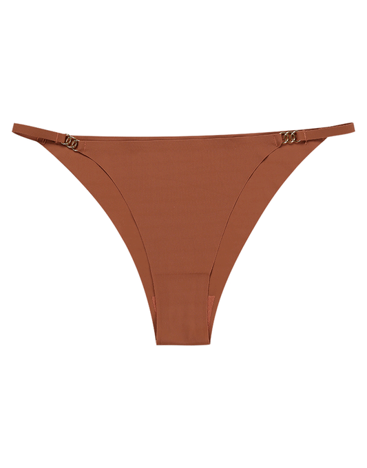 Losha Low waist Laser Cut Stylish Panty -Brown