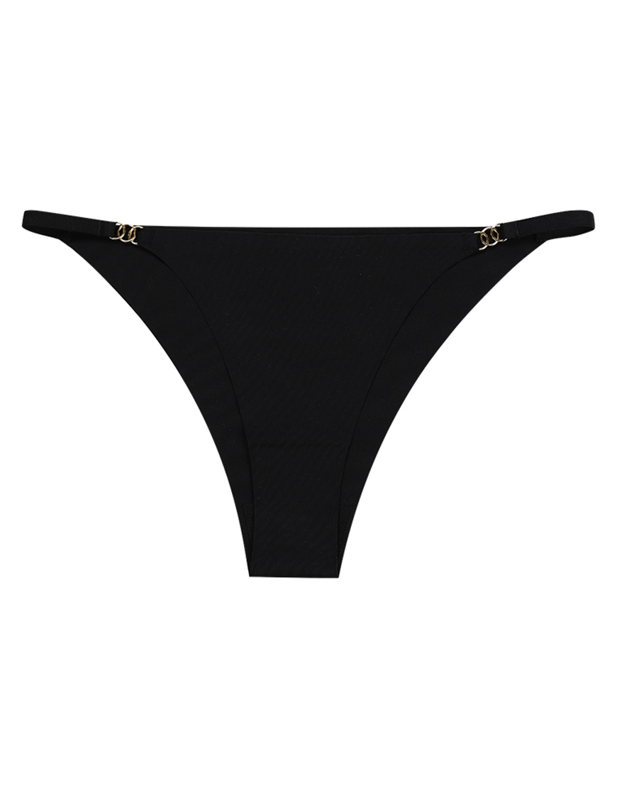 Losha Low waist Laser Cut Stylish Panty -BLACK