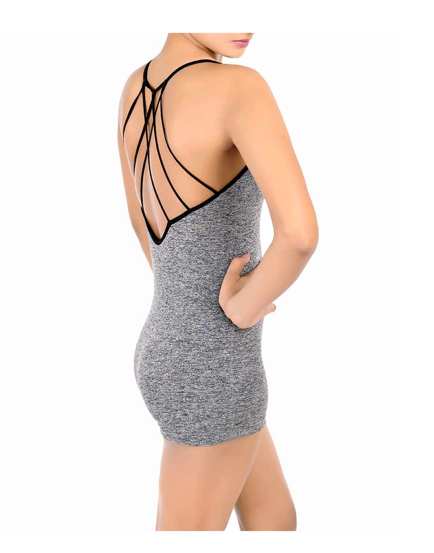 Bunny Bottom Basic Bodysuit-Grey