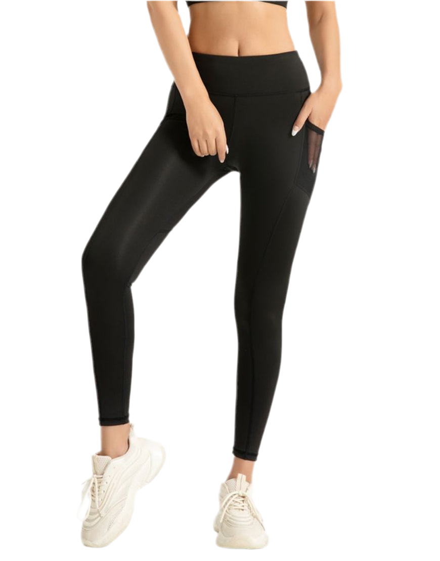 TRAINING SKIN FIT TIGHTS WITH POCKET -BLACK