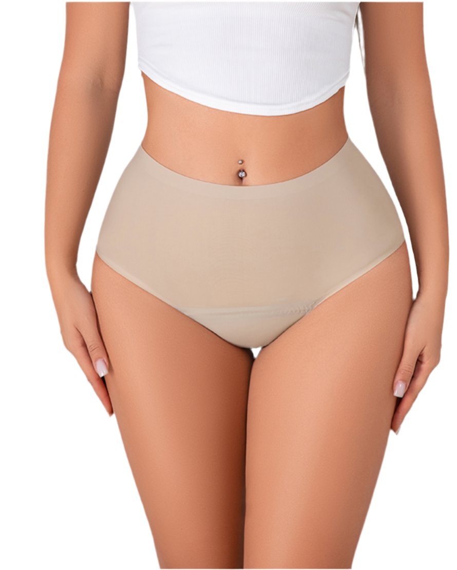 Losha High Waist laser Cut 4 layered Period Panty -Beige