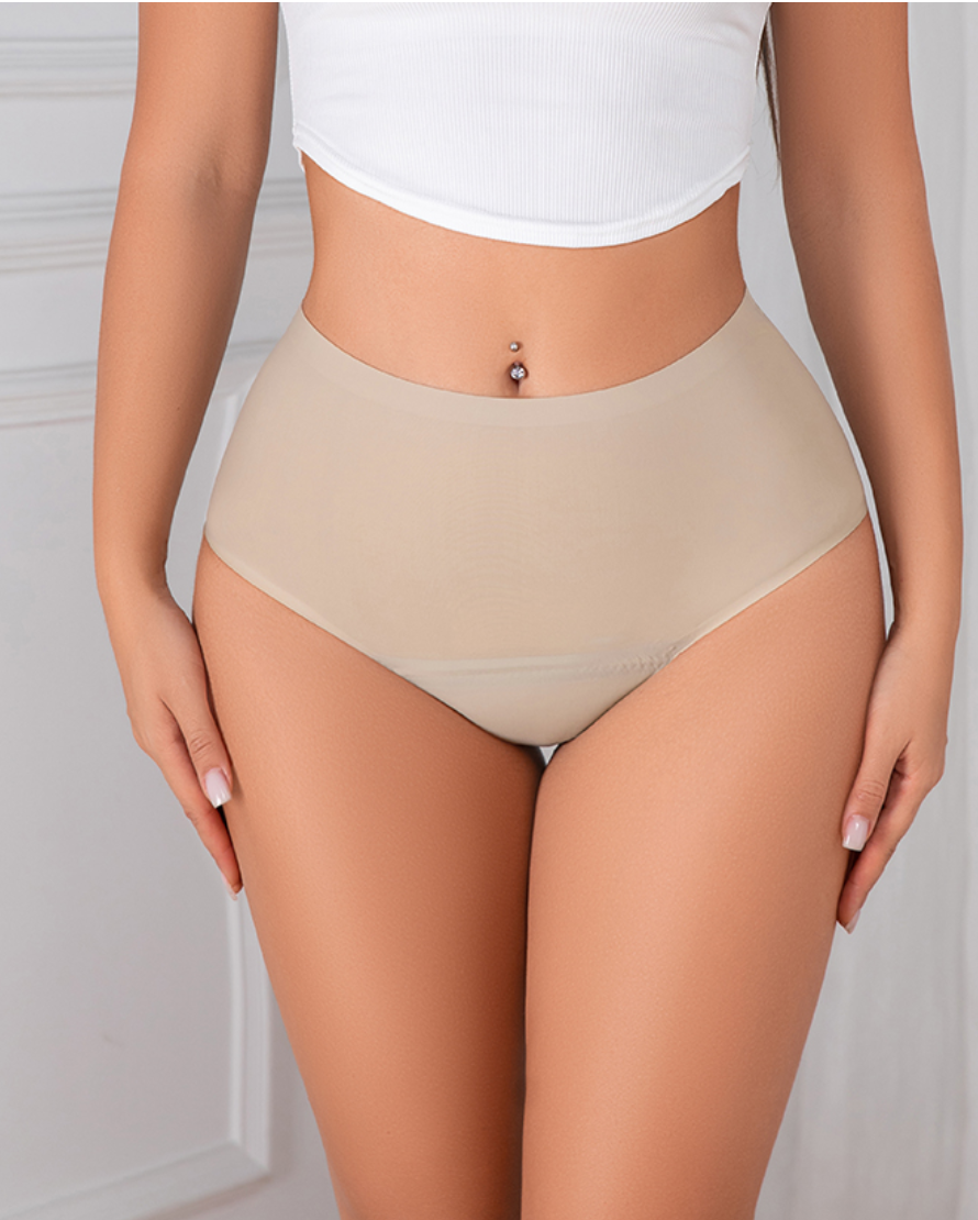 Losha High Waist laser Cut 4 layered Period Panty -Beige