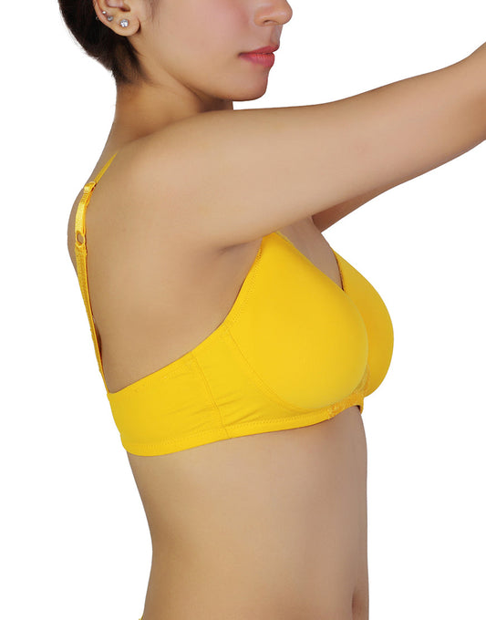 Wireless Go To T-Shirt Bra With a Touch Of Lace-CITRUS