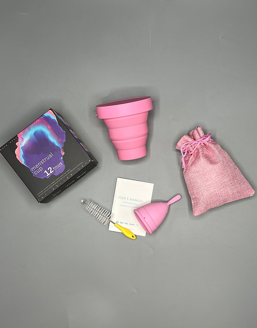 MENSTRUAL CUP KIT WITH BRUSH-BABY PINK