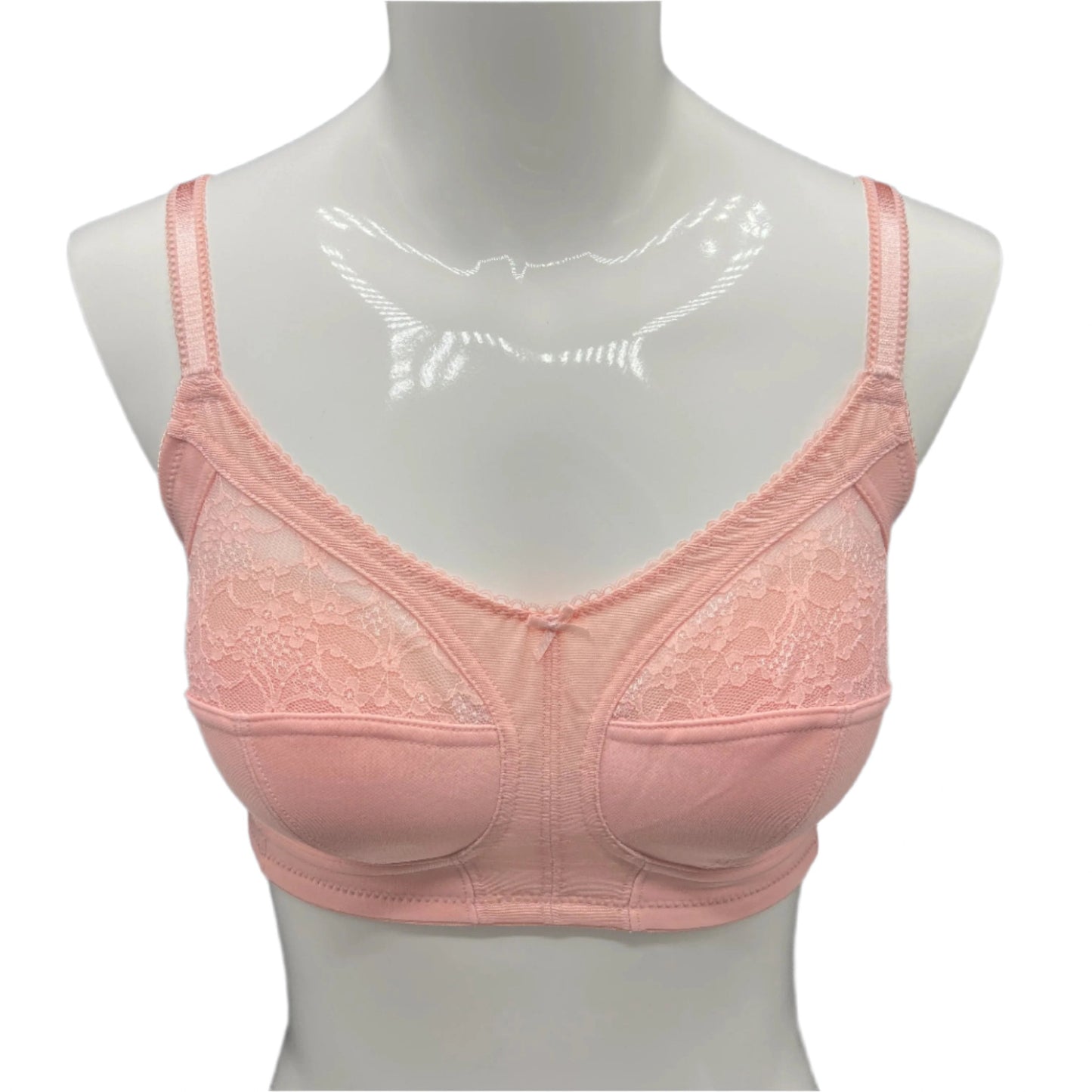 Plus Quattro Support Full-Coverage Wirefree Bra With Side Shaping Panels-QUARTZ PINK