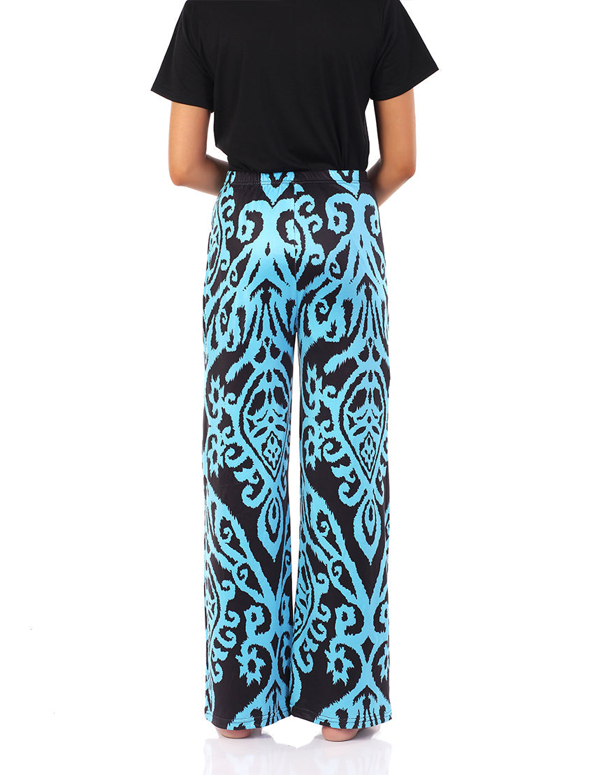 MOMMY MATERNITY STRAIGHT LEG PANTS- BLUE PRINT