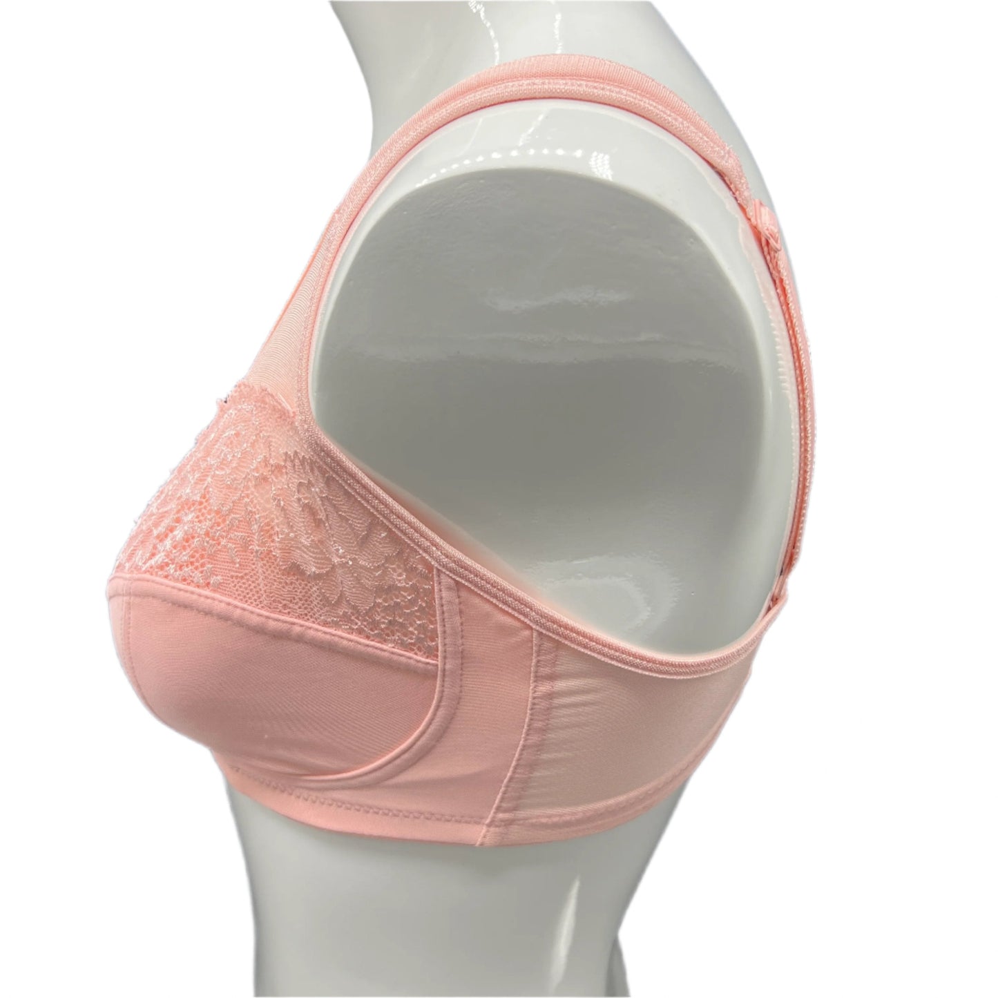 Plus Quattro Support Full-Coverage Wirefree Bra With Side Shaping Panels And Cushioned Straps-QUARTZ PINK