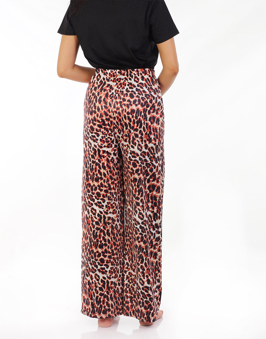 MOMMY MATERNITY STRAIGHT LEG PANTS- LEOPARD