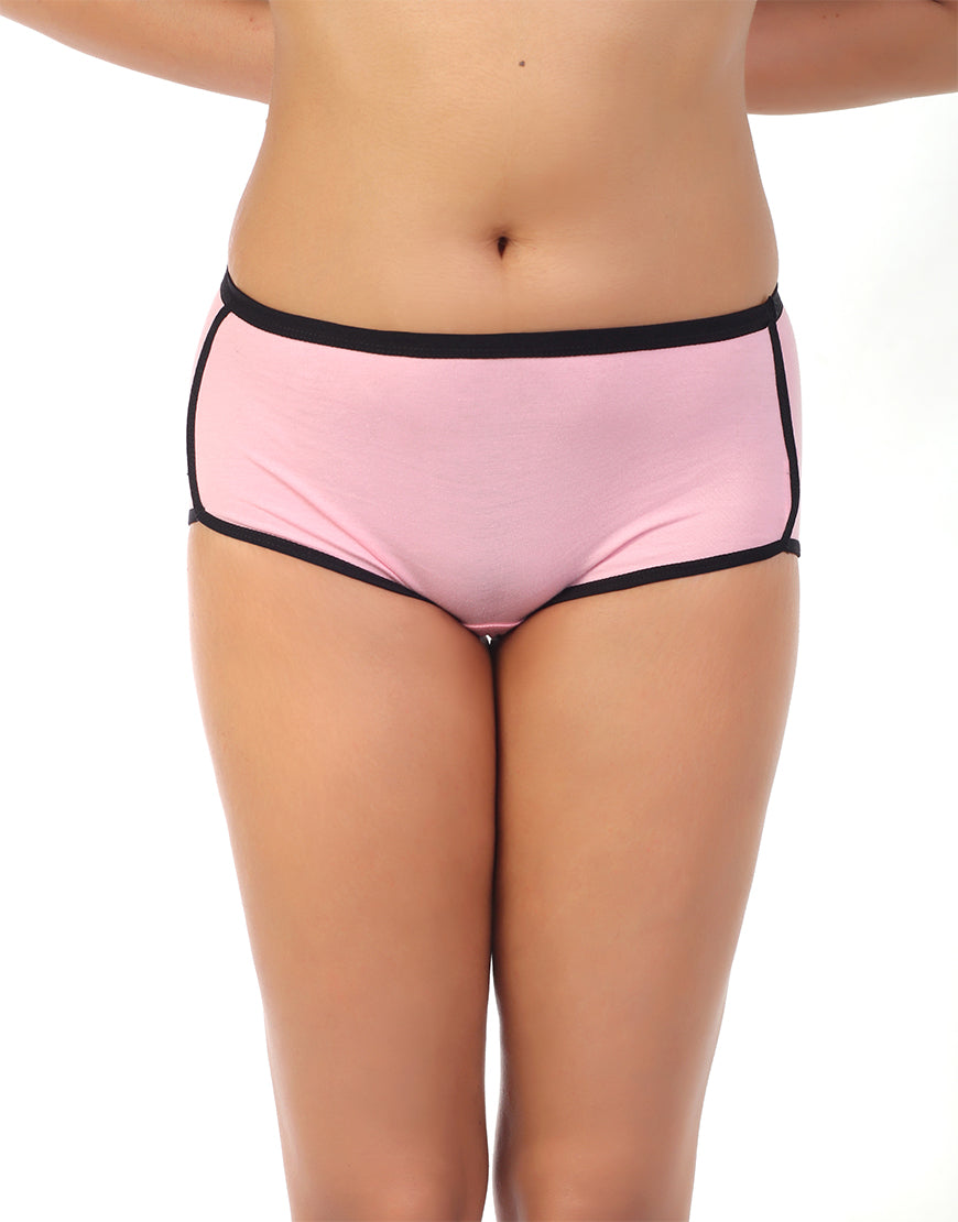 COTTON ATHLETIC STYLE HIPSTER BRIEF-PINK