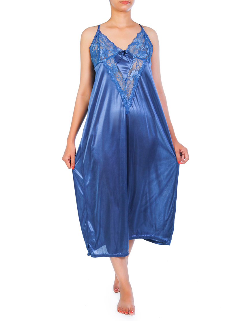 Losha 4 Piece Nighty Set - Steel Blue