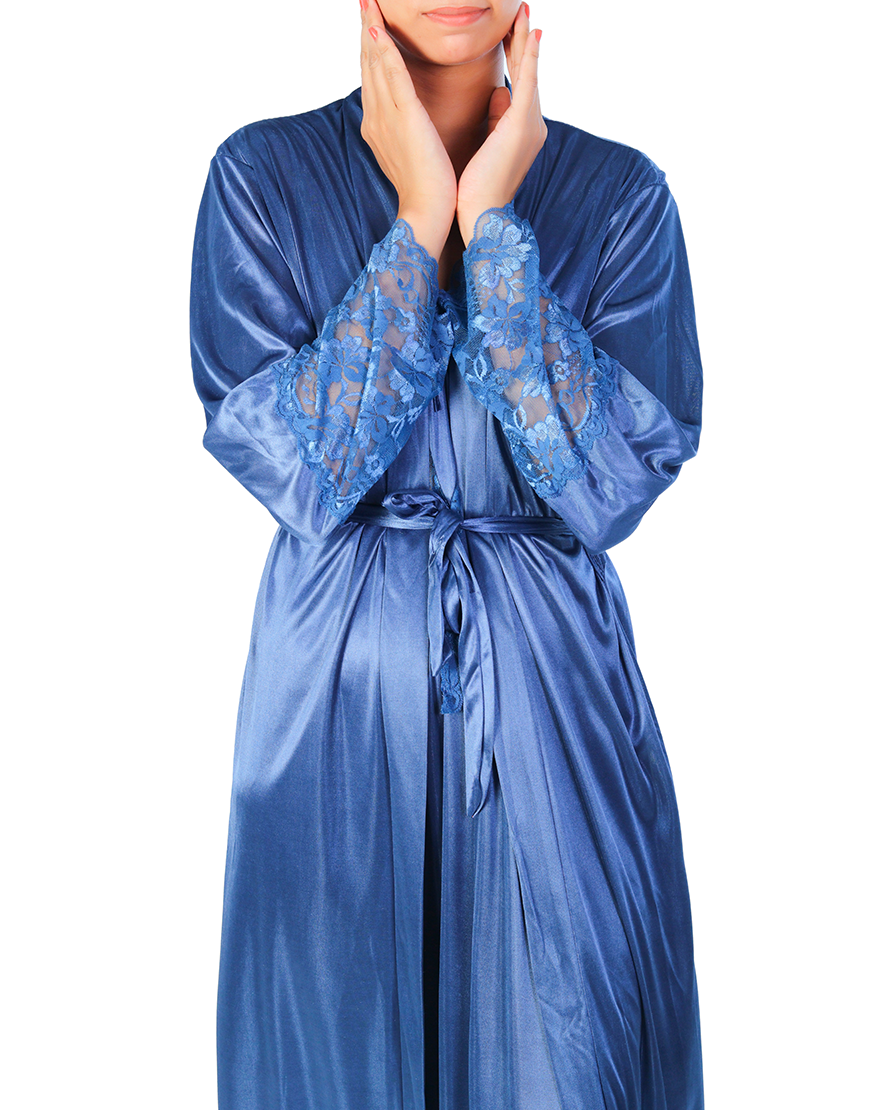 Losha 4 Piece Nighty Set - Steel Blue