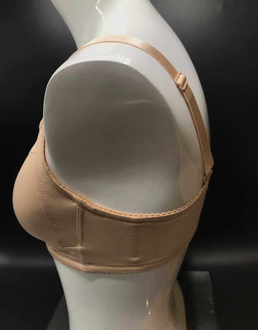 POST SURGICAL BRA WITH POCKET & TOUCH OF LACE-NUDE