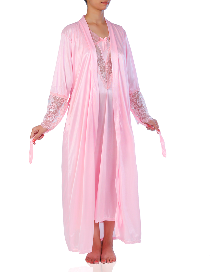 Losha 4 Piece Nighty Set - Baby Pink