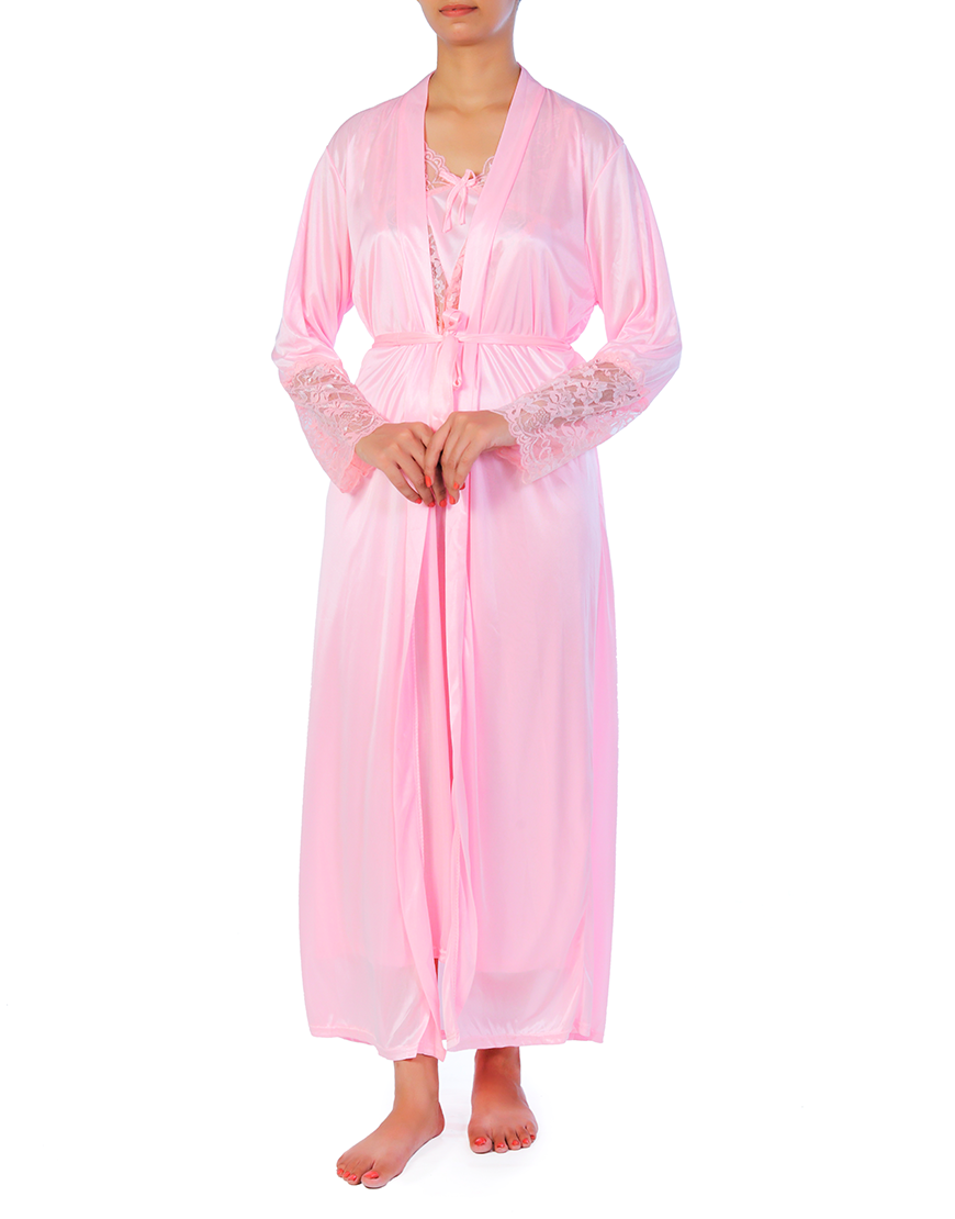 Losha 4 Piece Nighty Set - Baby Pink