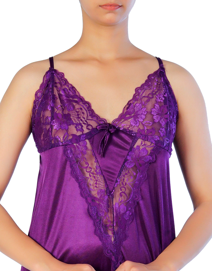 Losha 4 Piece Nighty Set - Purple