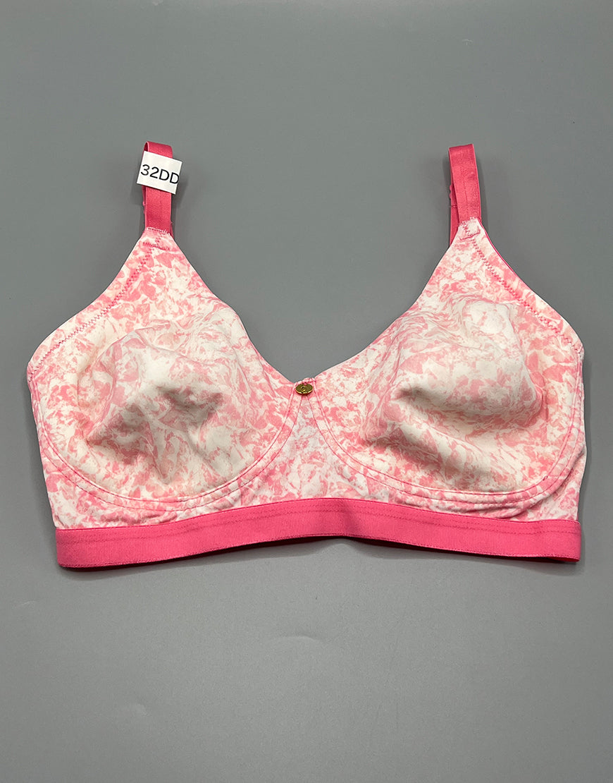 Losha True Curv Double Layered Non Wired Full Coverage Super Support Bra - Pink Print