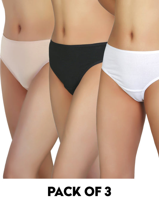 PACK OF 3 SUPER SOFT COTTON  THONG-ASSORTED