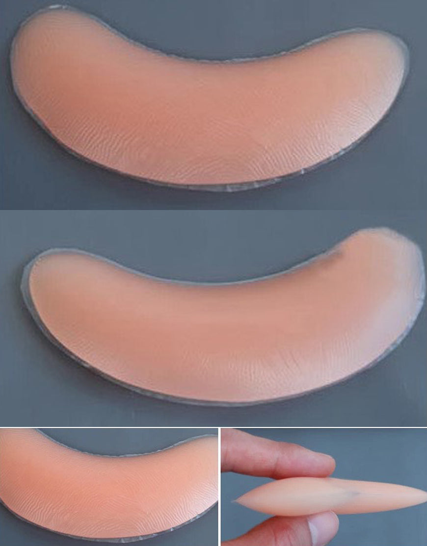 Silicone Moon shaped  Enhancers  -Nude