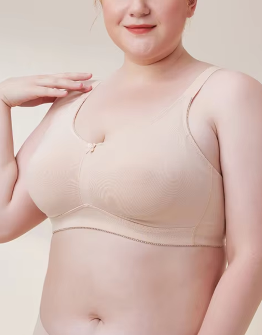 FULL COVERAGE POST SURGICAL BRA WITH BROAD ELASTIC STRAP -SKIN