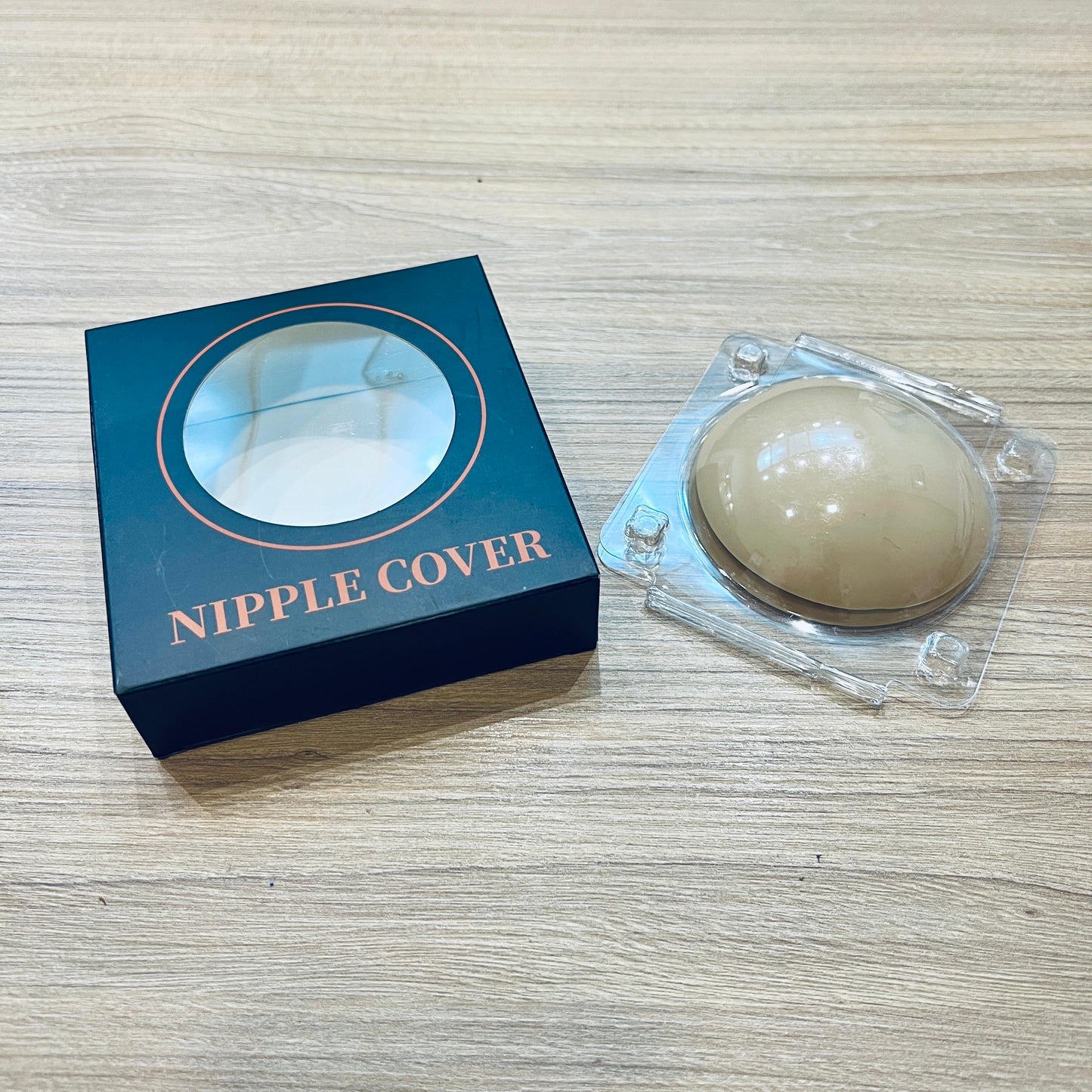 Matte silicone adhesive reusable nipple cover without glue