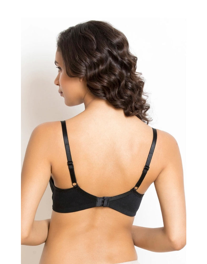 Cotton Wire free Cut N Sew Bra- Black