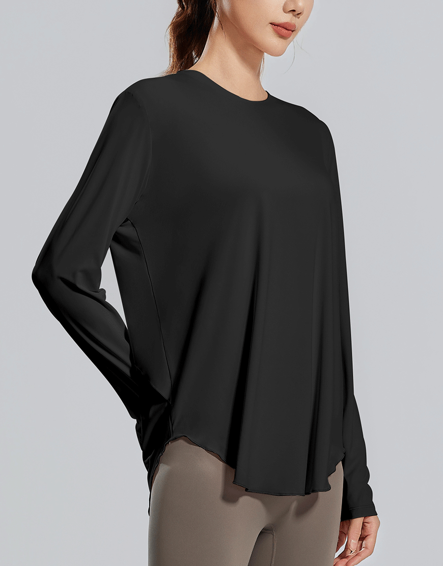 LOSHA EASY MOVEMENT RELAXED FIT T-SHIRT- BLACK