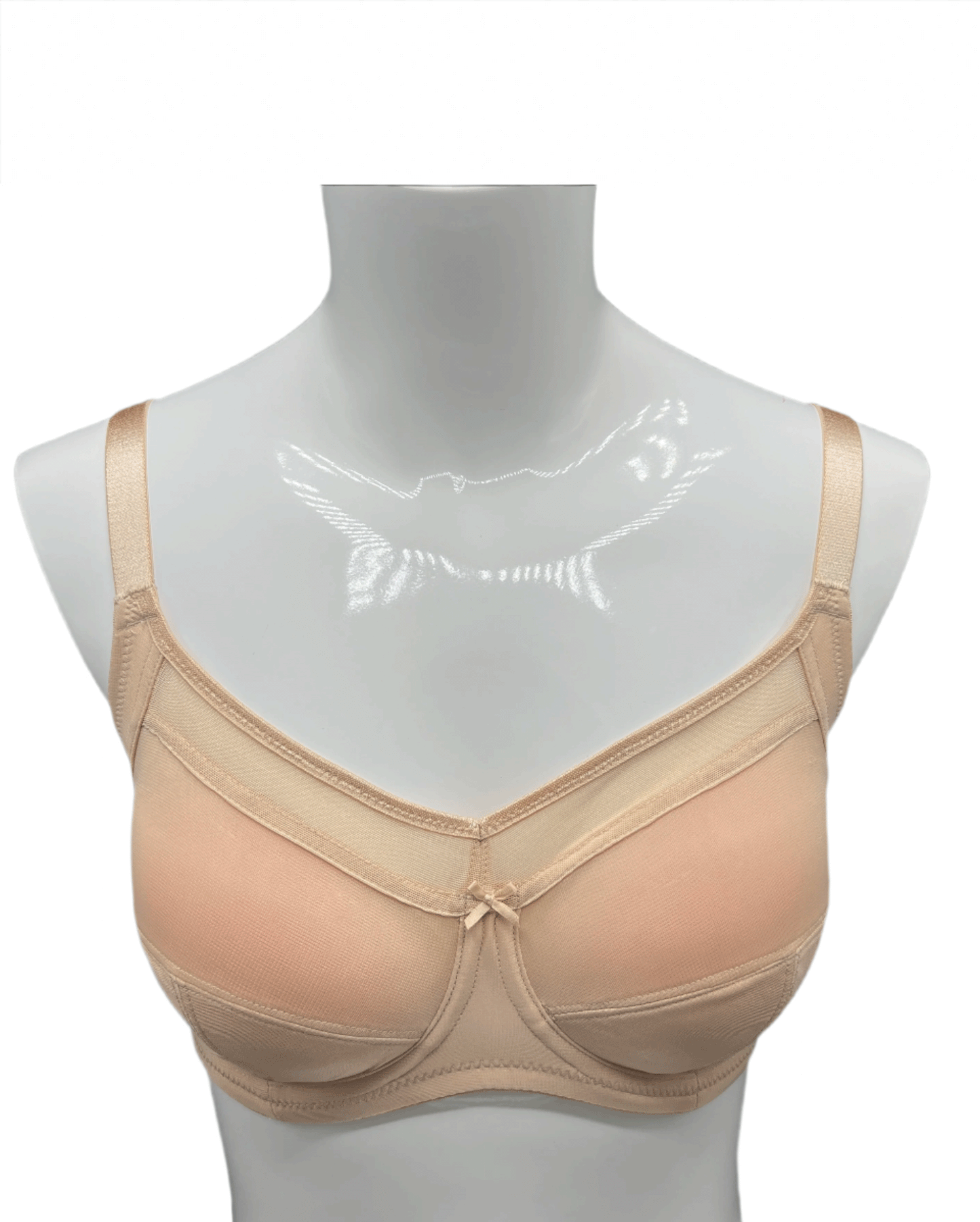 Plus Quattro Support Full-Coverage Wired Bra With Side Shaping Panels-TOASTED ALMOND