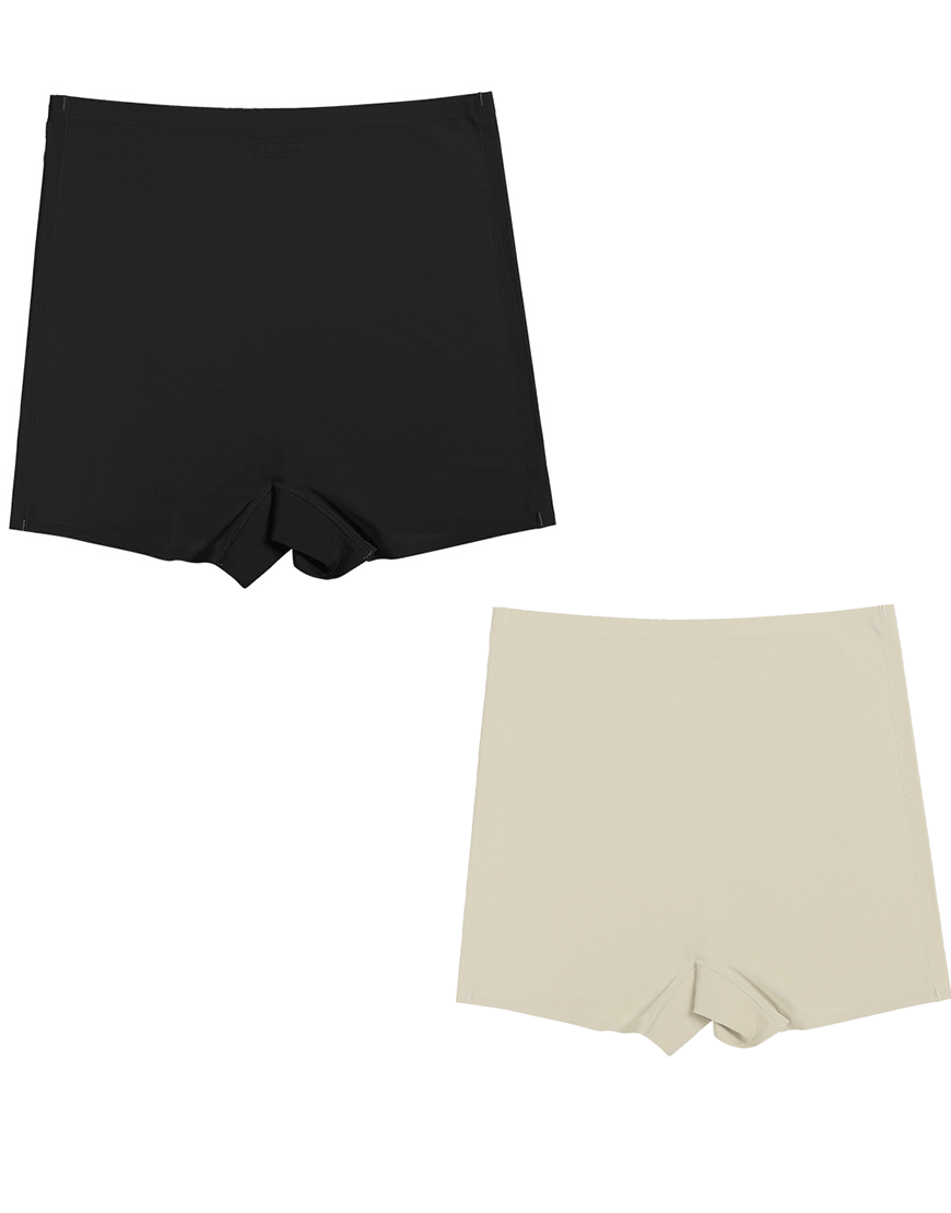 Losha Pack of 2 High Waist Laser Cut Boy Shorts