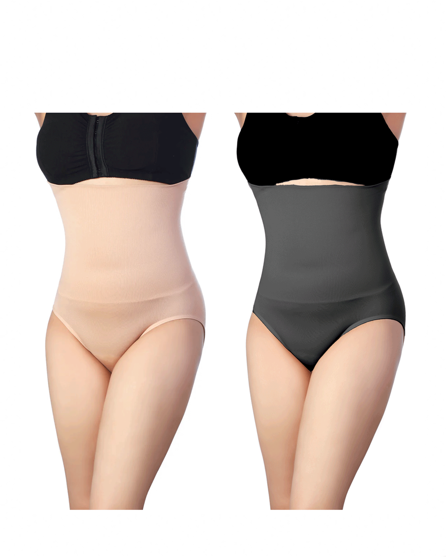 PACK OF 2  SEAMLESS HIGH-WAISTED SHAPING BRIEF